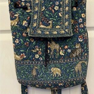 Vera Bradley Blue Animal Print Backpack